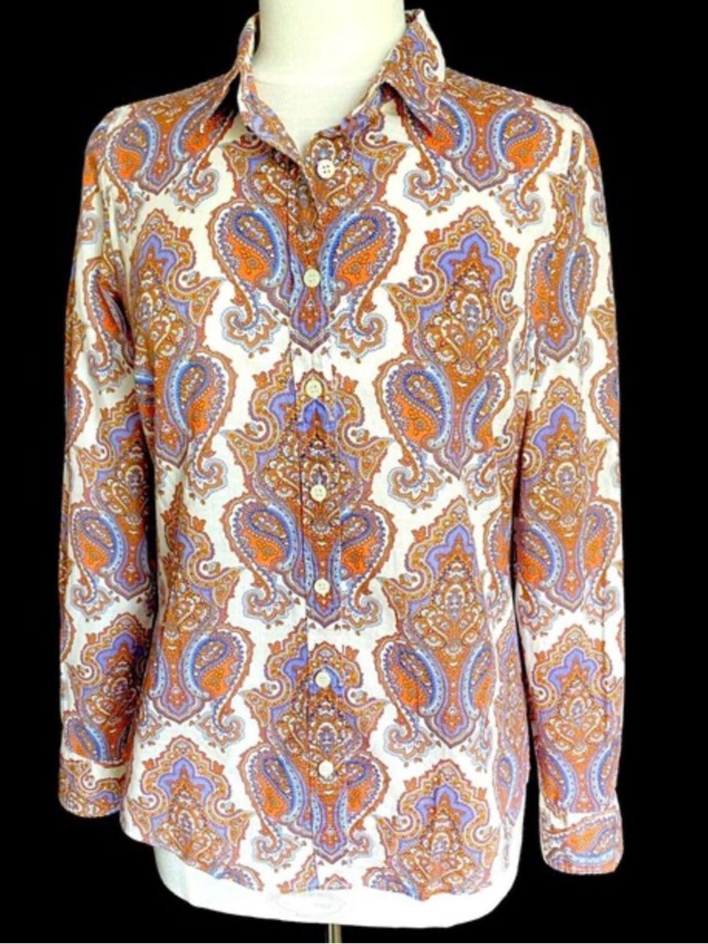 The Perfect Shirt by J. Crew Paisley Button-Up Shirt in Orange, Blue, Cream
